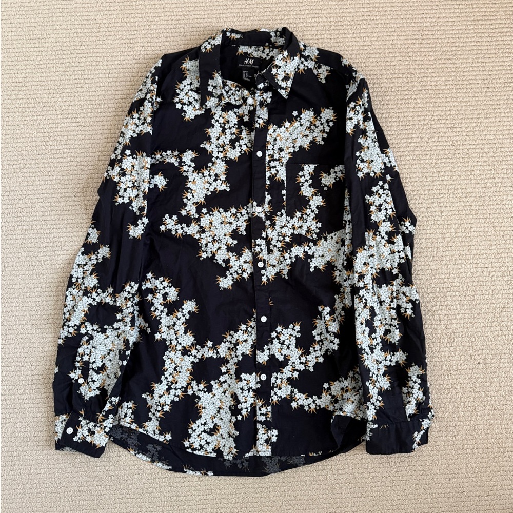 H&M Floral Button-Up Shirt